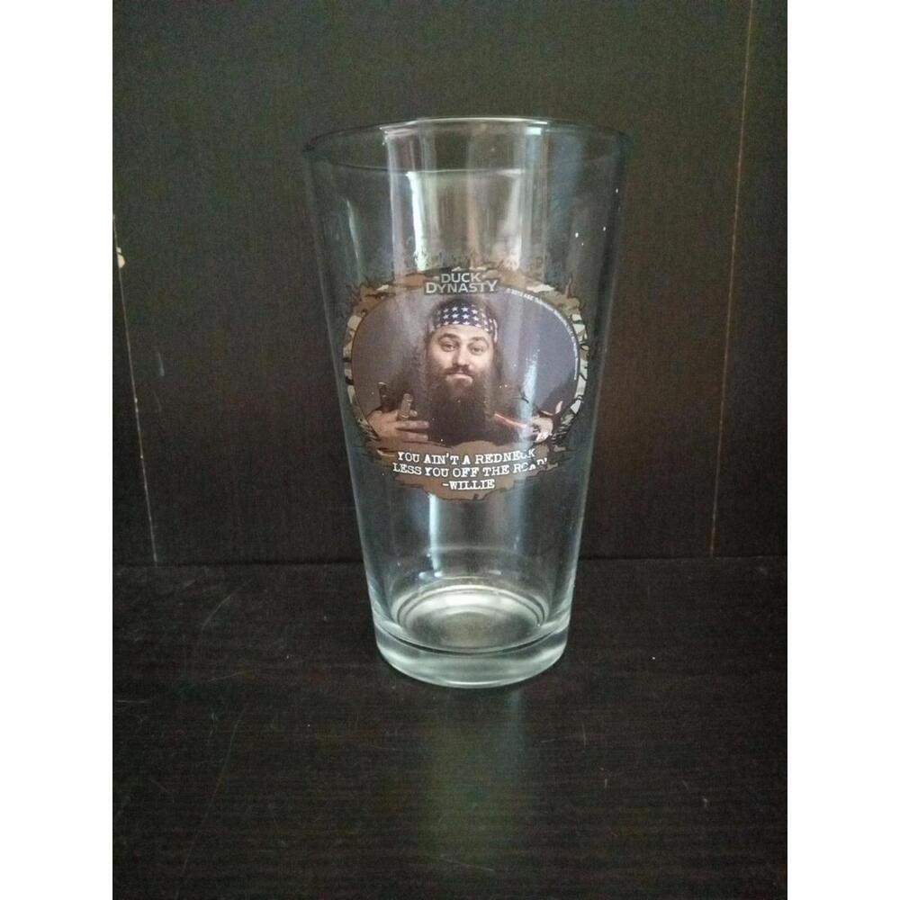 NEW DUCK DYNASTY Pint Beer Glass "You Ain't A Redneck Unless....." - Willie~ #89